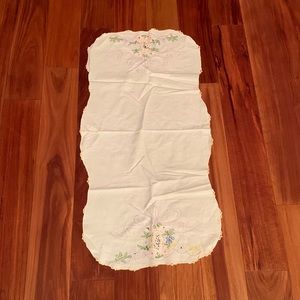 Floral Spring Embroidered Oblong Table Decal